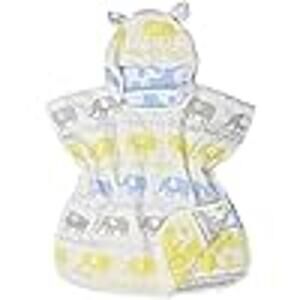 Soft Hooded Toddler Bath Towel, High-quality Cotton Bathrobe Elephant Design